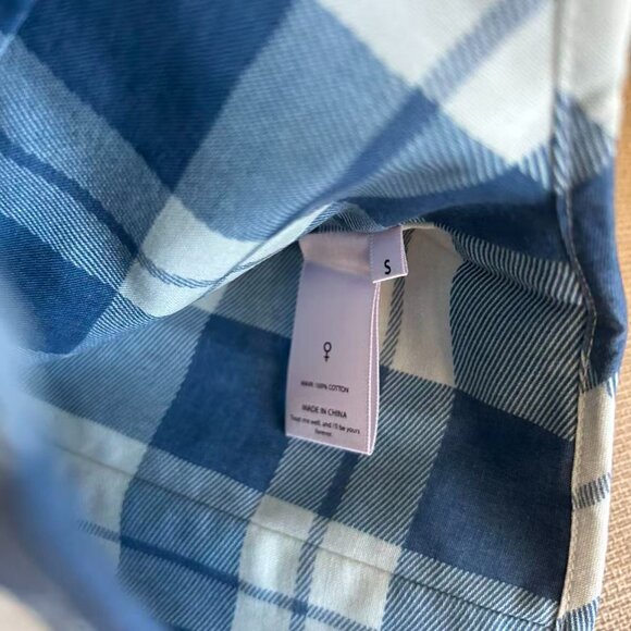 Selkie The Tea Towel  Duchess Corset Top Small Lace Up Blue White Check - Picture 8 of 9